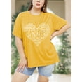thumbnail image 2 of XCHQRTI Kindness Womens Shirt Plus Size Graphic Tees Short Sleeve Summer Casual T Shirt, 2 of 7