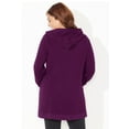 thumbnail image 3 of Catherines Women's Plus Size Cloud Knit French Terry Zip-Front Hoodie, 3 of 4