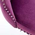 thumbnail image 4 of 360° Swivel and Stable Base / Purple Velvet Barstools for Dining and Home, 4 of 7