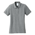 thumbnail image 5 of Womens Core Blend Cotton/Polyester Pique Polo Athletic Heather Large, 5 of 6