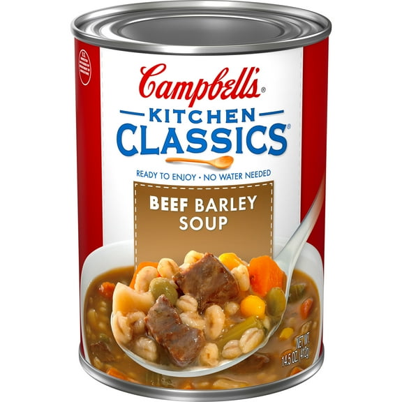 Campbell's Kitchen Classics Beef Barley Soup, 14.5 oz. Can