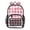 Pink Checkered Pattern, variant on PVC Transparent Backpacks Clear Backpack for Travel and Outings Light Blue and White Checkered