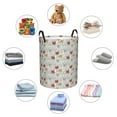 thumbnail image 6 of Daiia Funny Cat White Round Laundry Basket with Handles Thickened Waterproof Circular hamper,Dirty Clothes Storage Basket for Bedroom,Bathroom,College Dorm-Small, 6 of 8