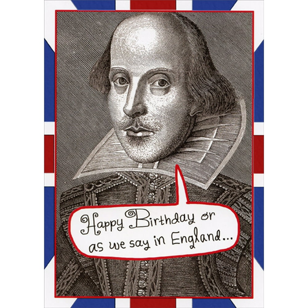 Recycled Paper Greetings Shakespeare Same Language Funny / Humorous Birthday Card - Walmart.com ...