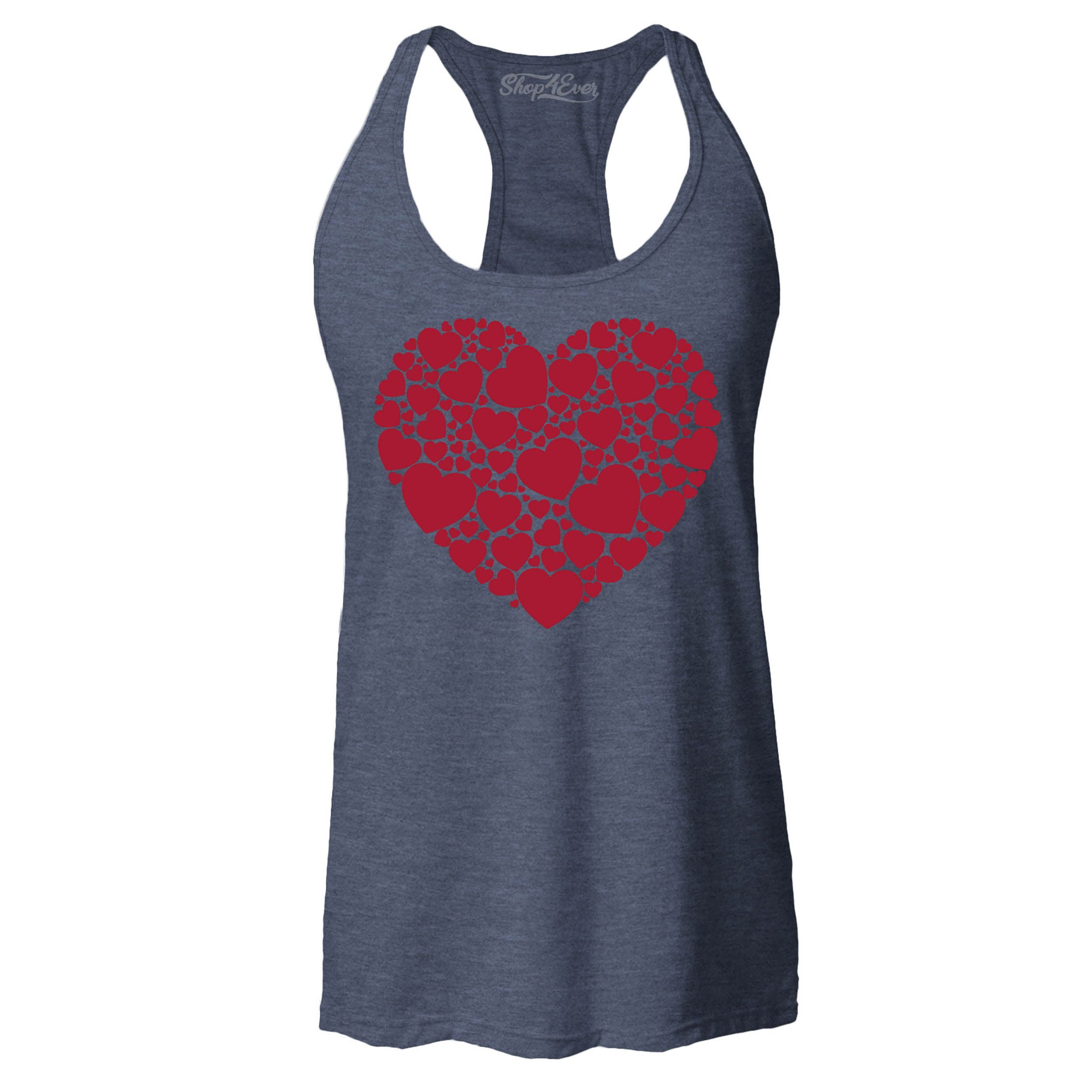Happy Family Clothing Valentines Day Heart Womens Racerback Tank Top 