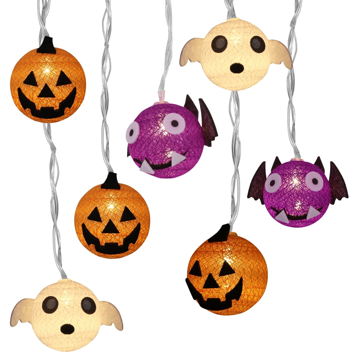 YUNLIGHTS Halloween String Lights Pumpkin Lights Lanterns Indoor