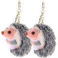 thumbnail image 1 of 2pcs Little Hedgehog Pendant Animal Keyring Cartoon Key Chain Animal Plush Keychain Plush Animal Key, 1 of 5