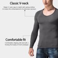 thumbnail image 5 of Thermal Underwear Shirt Crewneck Undershirt Long Sleeve Shirts Base Layers Slim Fit Pullover T Shirt, 5 of 5
