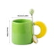 thumbnail image 2 of Taza de café de cerámica con mango de luna de 350 ml/12 oz con cuchara de caramelo, 2 of 7