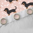 thumbnail image 4 of Manfei Pink Brown Dachshund Curtains Pack of 2 (42x84 Each) for Teens, Kawaii Pet Dog Lover Curtains Blackout, Cartoon Animal Bedroom Curtains, Window Curtains Bedroom Decor, 4 of 6