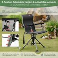 thumbnail image 6 of Topcobe 360 Degree Silent Swivel Hunting Chair, Portable Chairs for Adults, Comfy Outdoor Chair, Black, 6 of 7