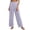 Purple, variant on SeekIslam Women's Solid Color Business Pants Casual Wide Leg High Waist Casual Pants | Lightweight and Breathable, Wide Elastic Belt