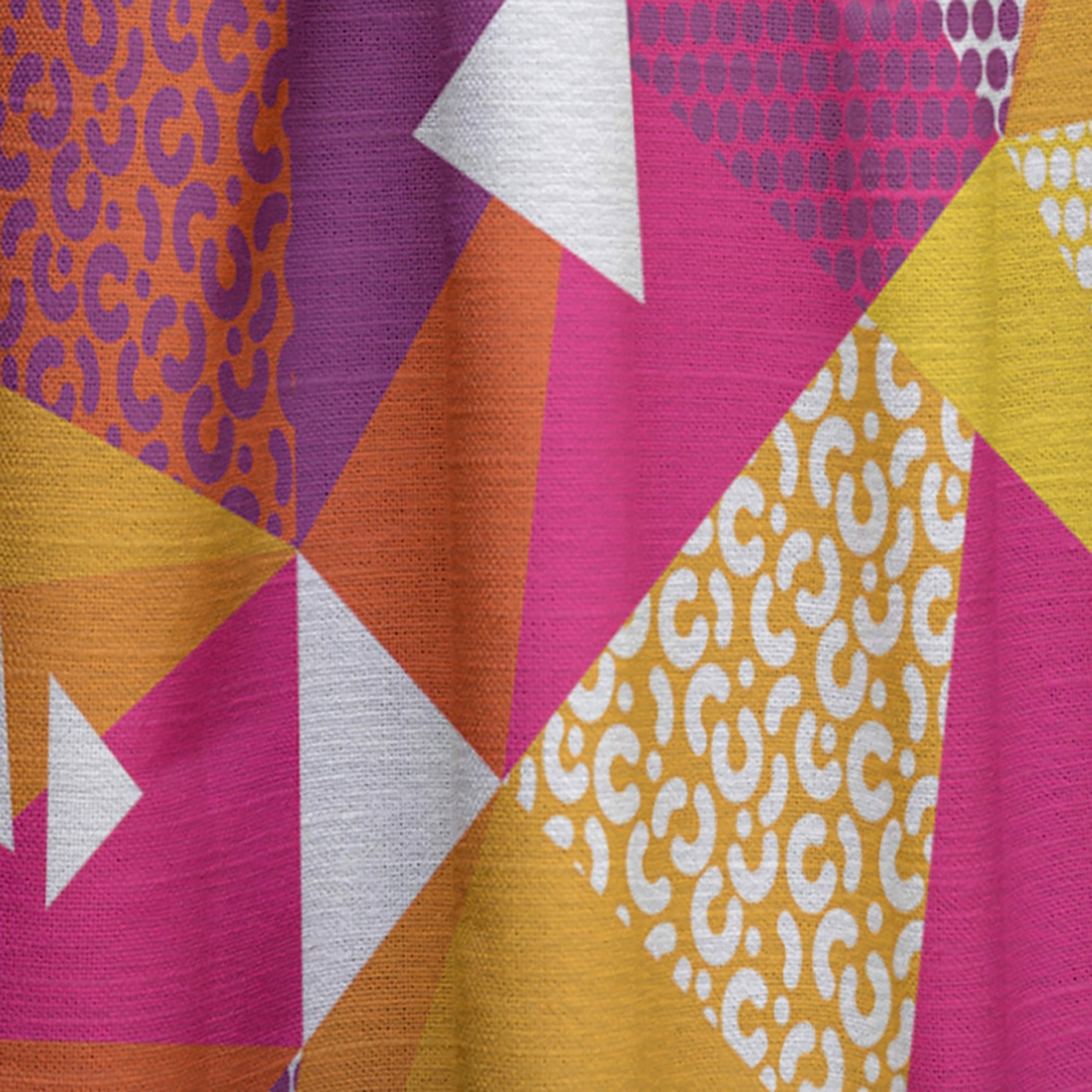 Designart 'Abstract Retro Geometric VI' Mid-Century Modern Curtain Panel