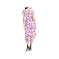 thumbnail image 2 of Rachel Roy Womens Floral Asymmetrical Dress, Purple, Medium, 2 of 3