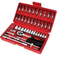 thumbnail image 2 of 46 In 1 Multi-Purpose Stainless Steel Tool Kit Set | Screwdriver & Socket Set | Precision Socket Set For Maintenance & Repair Tool | Repair Tool, Combination, Wrenches, Sockets, Ratchet, 2 of 4