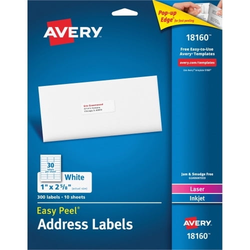Avery Easy Peel Address Labels - Sure Feed Technology 1