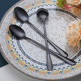 thumbnail image 6 of ReaNea Black Iced Tea Spoons Stainless Steel Long Handle Mixing Stirring Latte Cocktail Bar Spoon Pack of 8, 6 of 7