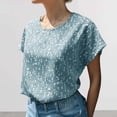 thumbnail image 4 of Womens Tops Dressy Casual Short Sleeve Plus Womens Blouses Dressy Casual Long Womens T Shirts Loose Fit, 4 of 5