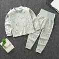 thumbnail image 2 of masbird Kids Toddler Boy Girl Pajamas Pj Set Long Sleeve Snug Fit Soft & Cozy Sleepwear Loungewear 2-Pack 6-12 Months 12-24 Months 2t 3t 4t 5t 6t 7t 8t 9t Children(Light Green,2-3 Y), 2 of 4