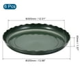 thumbnail image 2 of Unique Bargains 14' Plastic Wave Round Plant Pot Saucer Flower Drip Tray, Green 6 Pack, 2 of 5