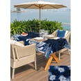 thumbnail image 5 of Outdoor Tablecloth with Umbrella Hole for Patio/Picnic/Party/Camping, Blue Black Flowers Waterproof Table Cloth Rectangle Table Cover Washable, Modern Abstract Blooms Floral (52"x 70"), 5 of 8