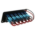 thumbnail image 4 of 6 Gang Rocker Switch Panel Overcurrent Protection LED Blue Backlit IP65 Waterproof for 12‑24V Vehicles Boats SUV Trucks, 4 of 8