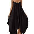 thumbnail image 5 of Weiqiqre Summer Dresses for Women V Neck Boho Loose Fit Backless Maxi Dress with Pockets, 5 of 5