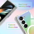 thumbnail image 3 of for Samsung Galaxy Z Fold 5 Case Magnetic Fluorescent Iridescent Transparent Phone Case for Women Men [Compatible with Magsafe]-Clear Laser, 3 of 6