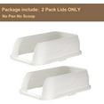 2 Pack High Wall Lids for Large Stainless Steel Cat Litter Pan Trays