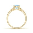 thumbnail image 2 of ANGARA Natural Classic Oval 1.5 ct Aquamarine Criss-Cross Cocktail Ring in 14K Yellow Gold for Women (Size-9x7mm) | March Birthstone, Anniversary, Jewelry Gift for Women | Natural Aquamarine Ring, 2 of 10