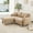 Coffee 3, variant on Living Room Sofas Boucle Fabric 2-seater Loveseat Sofa Couch With Distinctive Shell-shaped Armrests,Cylindrical Legs Wrapped with Self-fabric,Coffee Color,Comfortable Sofas