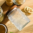 thumbnail image 3 of 32 ounce vintage glass jar with lid, glass storage container, sealed kitchen storage container, used for storing sugar, coffee, tea, spices, flour, candy cookies, pasta, cereal, cute decorative jars, 3 of 4