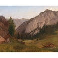 thumbnail image 2 of Josef Feid 24x20 Gold Ornate Framed and Double Matted Museum Art Print Titled - Scene from the Salzkammergut, 2 of 4