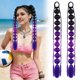 thumbnail image 1 of Trenzas tejidas a mano con degradado de tres colores, famosas en Internet, y cola de caballo., 1 of 3