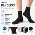 thumbnail image 4 of LWFBDTK Cushion Crew Socks, 6-Pairs, Moisture Wicking, Odor Control, Durable, for Work & Athletic, Size L (9-12.5), Black, 4 of 10