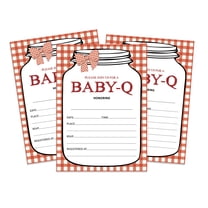 Inkdotpot 30 Fill In StyleBaby Shower Invitation Cards BBQ Gender Neutral Blank Invites