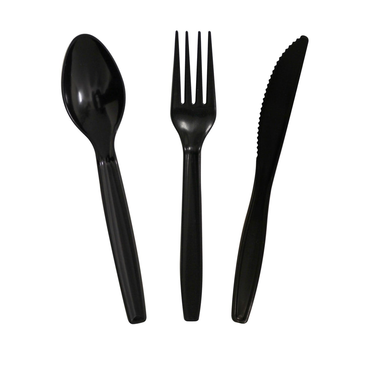 Great Value Black Plastic Party Supply Sets, 96 Pieces
