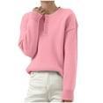 thumbnail image 4 of YueHuiYing Women's Sweaters Fall Fashion Clothes Trendy Knit Pullover Casual Long Sleeve Sweater Jumper Tops, 4 of 7