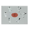 thumbnail image 1 of Kung Fu Cutting Board, Men in Karate Clothes Showing Moves with Hieroglyph Center, Decorative Tempered Glass Cutting and Serving Board, in 3 Sizes, by Ambesonne, 1 of 2