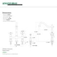 thumbnail image 3 of Kingston Brass Heritage 8" Center Kitchen Faucet With Side Sprayer, 3 of 3