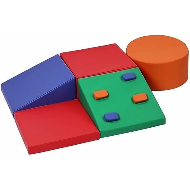 Set de 5 Bloques de Escalada de Espuma para Niños, Juguetes Impermeables y Ligeros para Gimnasio Infantil de Interiores, Fácil Limpieza