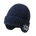 thumbnail image 1 of Gorro de invierno cálido de felpa de punto Benines para exteriores, resistente al frío, con protección auditiva O3Z2, 1 of 7