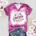 thumbnail image 4 of Fiudx Ofertas Flash Artículos En Oferta Top de Manga Corta con Estampado Degradado para Mujer, Top Sexy de Verano con Cuello En V y Estampado Regular para El Día Del Mes, 4 of 6