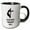 Black/White, variant on 3drose, Cross, Veil, the Text Redeemed, Forgiven, Free on White, 11oz Two-tone Green Mug