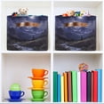 thumbnail image 6 of Yayeee Canvas Storage Basket with Handles for Shelves Fabric Bins Closet Organizer, Moonlight Mountain, 6 of 8