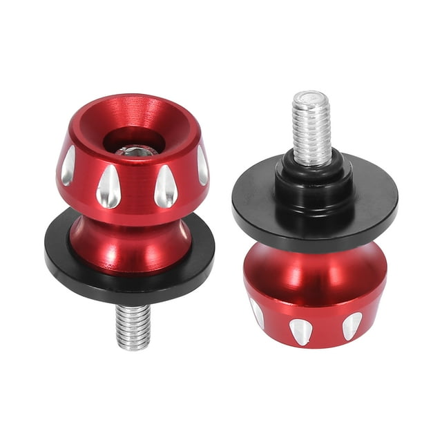 2uds 8mm M8x1.25 Motocicleta Columpio Brazo Carretes Deslizadores Soporte rojo