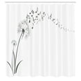 thumbnail image 2 of Ambesonne Music Shower Curtain, Dandelion Summer Meadow Print, 69"Wx70"L, Dark Tan, 2 of 4
