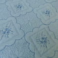 thumbnail image 6 of 3 Piece Floral Embroidered Quilted Bedspread Set Queen/King Size,All Seasons Lightweight Bed Set Scallop Edges Covetlet with Pillow Sham, 6 of 6