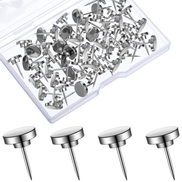 Tachuelas Shimeyao de metal para pulgares, 30 unidades, plateadas