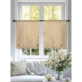 thumbnail image 4 of Japanese Style Flowers Sheer Curtains 2 Panels Set Vintage Yellow Flower Khaki Brown Sheer Window Curtains Light Filtering Rod Pocket Voile Drapes for Bedroom Living Room 52"x54", 4 of 9
